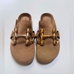 ZARA Taupe Slippers